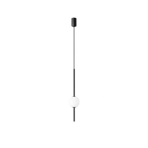 Hängande LED-ljuskrona med rör och kullampa Minimalistisk belysning Justerbar längd 200 cm Varmvitt ljus 3000K 90-260V