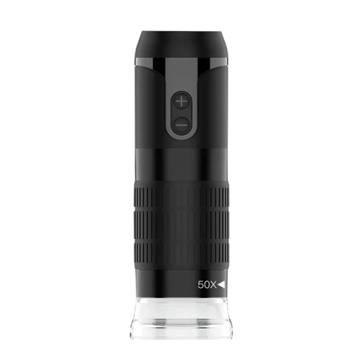 Svart trådlöst digitalt mikroskop 1000X förstoring HD 1080p 8 LED USB Wi-Fi IOS Android Fotografering Videoinspelning Handhållen