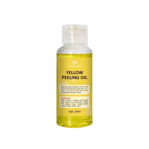 Exfoliating Yellow Peeling Oil 30ml Whitening Serum för mörk hud 100% ekologisk olja Hudvård Hudförnyelse