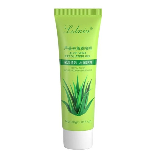 Skonsam peeling för ansikte och kropp 30g Aloe Vera Exfolierande rengöringsgel Borttagning av död hud Återfuktning och uppmjukning av huden