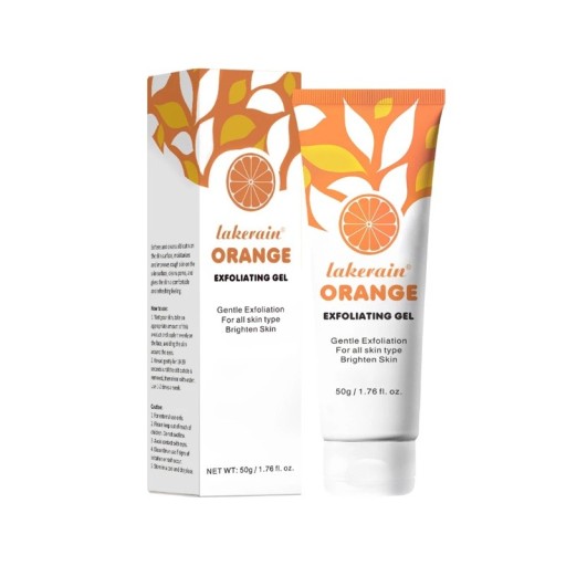 Exfolierande återfuktande gel 50 g Apelsin Ljusande peeling för ansikte och kropp Tar bort döda hudceller Mjukar upp och återfuktar