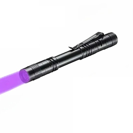 Ultraviolett ficklampa 365 nm Kompakt UV-ljus Smuts- och sedeldetektor 9 cm Lätt aluminiumkropp Bärbar UV-lampa