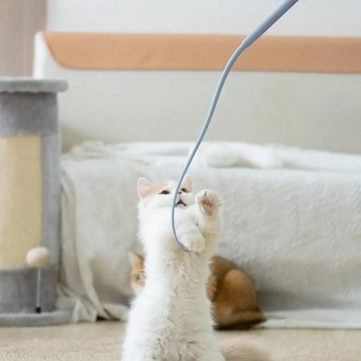 Cat Tickler Mouse Tail 77 cm Silikon Cat Tickler Interactive Cat Toy Realistic Mouse Tail