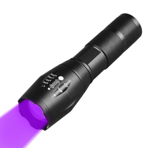 2 i 1 ficklampa UV-ljus 395 nm och vitt ljus 12,9 cm Inspektionslampa UV-lampa för fläckar LED-ficklampa för resebesiktning