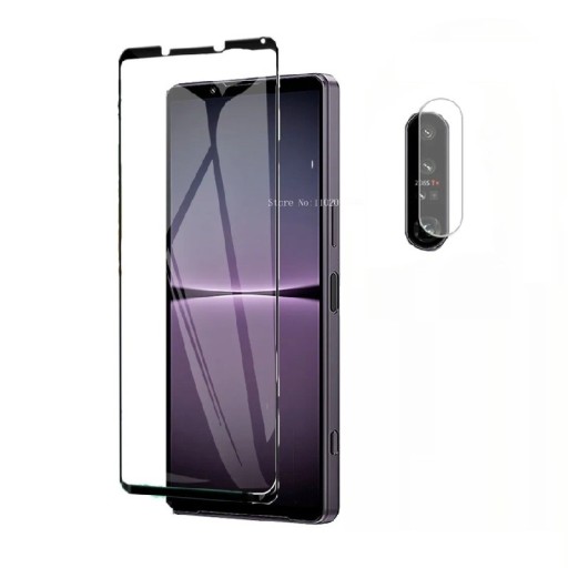 Härdat glas för displayen + skyddsfilm för kameran Sony Xperia 1 IV