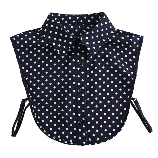 Falsk krage för kvinnor med prickar Avtagbar krage Elegant dekorativ krage för tröja blus klänning Modeaccessoar
