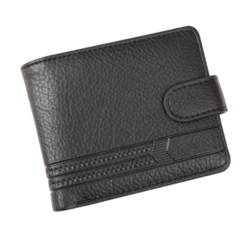 Herrplånbok 10 x 12 cm PU-läder med mynt- och kortficka Modern plånbok för män Snygg herrplånbok med fack