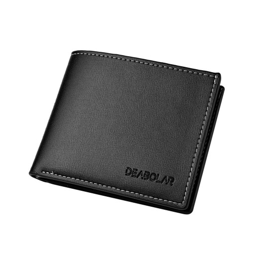 Herrplånbok 12 x 10 cm PU-läder Praktisk plånbok för kort och kontanter Elegant accessoar för män