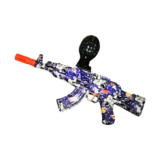 Elektrisk gelbollspistol för barn 53,5 x 27 cm Automatisk och manuell pistol med magasin och skyddsglasögon