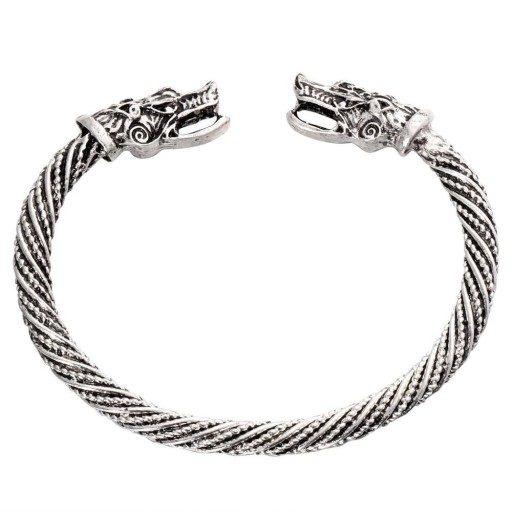 Åbent armbånd til mænd med drager