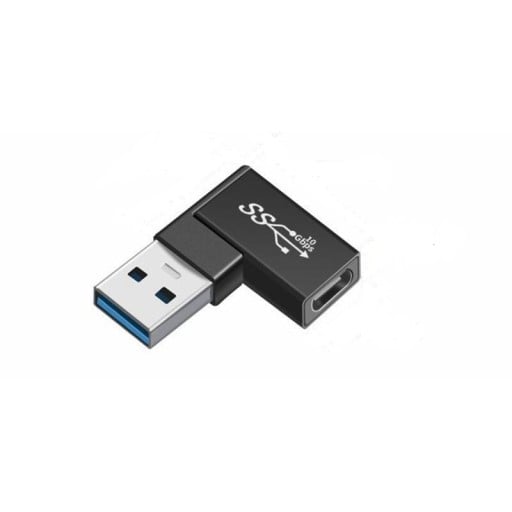 Abgewinkelter Adapter USB 3.0 auf USB-C M/F