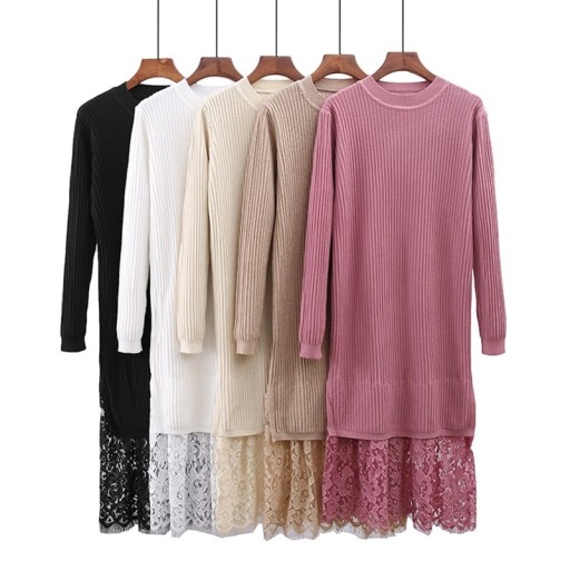 Abiti in maglia con pizzo