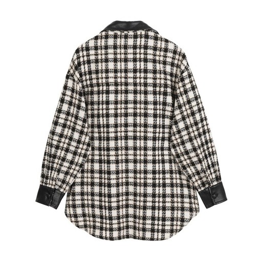 Abrigo de cuadros para mujer P2204