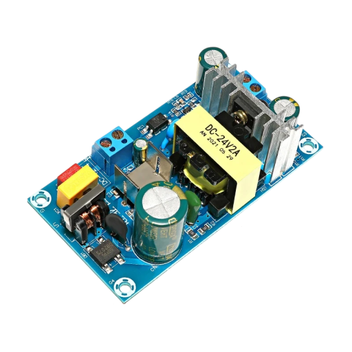 AC110-220V-ről 24V 2A-ra csökkentő transzformátor Tápegység Kompakt energiaforrás elektronikai eszközök számára Méretek: 4,9x9x2,6 cm