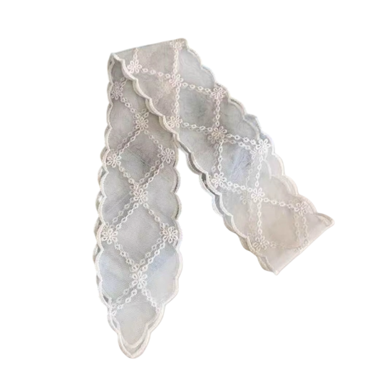 Accento in pizzo 150 cm nastro per capelli floreale Foulard sottile per la testa Cerchietto Accessorio estivo elegante per donne