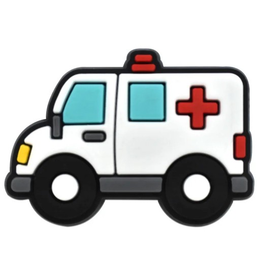 Accessoire pour crocs ambulance motif médical 2–3 cm PVC blanc rouge décoration pour chaussures crocs décor ambulancier