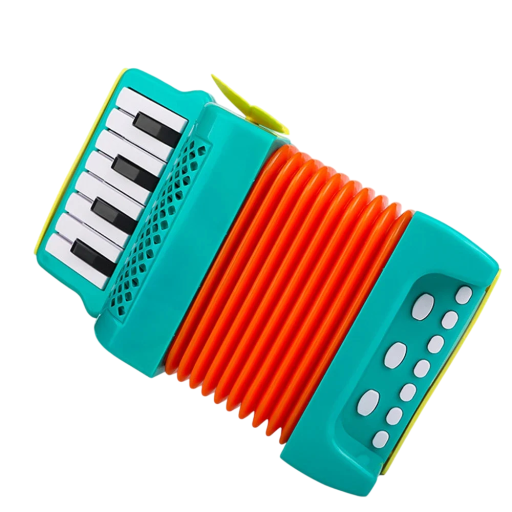Accordéon en plastique pour enfants 23 x 13 cm Jouet musical pour garçons et filles Instrument éducatif pour les tout-petits Cadeau de jeu intérieur et extérieur