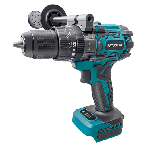 Accu klopboormachine 18V voor Makita batterijen, 220 N.m, 2200 t/min, boorkop 13 mm, borstelloze motor, blauw-zwart, zonder batterij