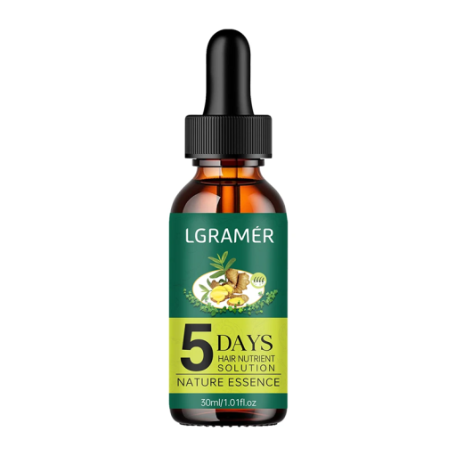 Aceite esencial de jengibre para el crecimiento del cabello 30 ml Anticaída del cabello Extracto de ginseng Nutrición de la piel Regeneración capilar Cabello más fuerte y grueso