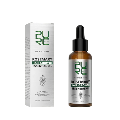 Aceite esencial para el crecimiento del cabello 50 ml Romero Jengibre Aceite de coco Cuidado del cuero cabelludo Prevención de la caída del cabello Cabello más grueso