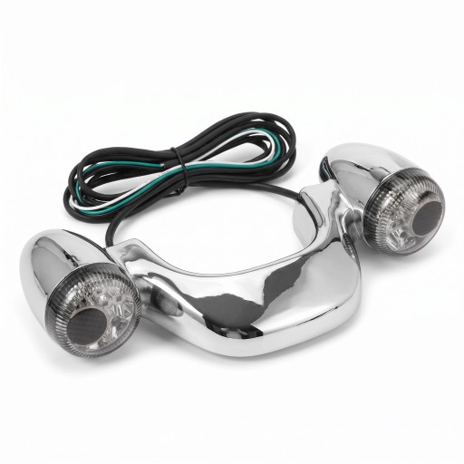 Achterrem- en richtinglichten voor motorfiets, rookglas, 12V, LED, chroom, voor Harley Davidson Street Glide Road Glide 2010–2022
