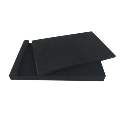 Acoustic Isolation Pads 2 pcs for Speakers and Subwoofer Foam 30 x 20 x 4.5 cm Black Vibration Damping for Studio Monitors