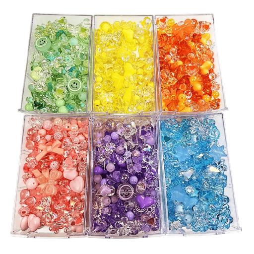 Acrylic Beads 10 g Colourful Beads for Jewellery and Bracelet Making Beads for Stringing for Creative Crafting and Handicrafts