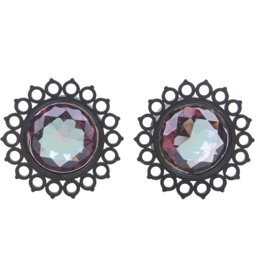 Acrylic Decorated Plug with Gemstone