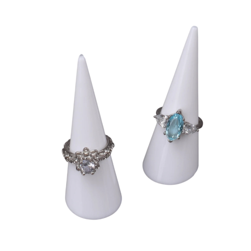 Acrylic Ring Stand Conical 6 x 2.5 x 7 cm Plastic Organiser for Jewellery Ring Holder for Display and Storage