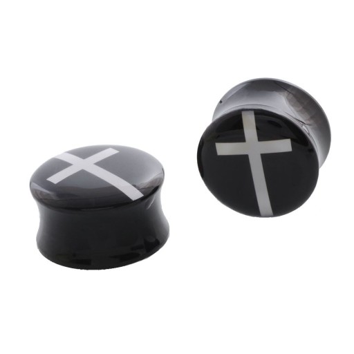 Acrylstecker mit Kreuz