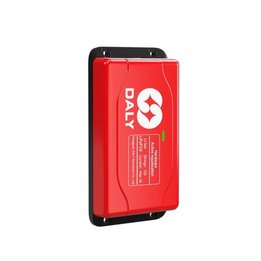 Actieve balancer Daly 12S 1 A BMS voor Li-ion en LiFePO4 batterijen met actieve celbalancering 65 x 115 x 19 mm rode zonne-energie opslag