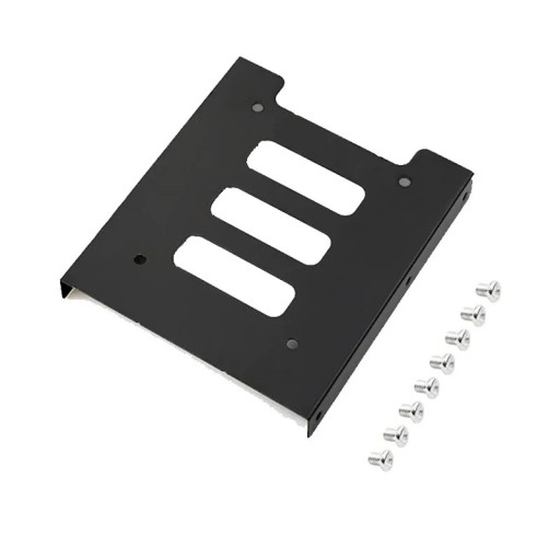 Adaptador Coolcirc Metálico 2,5" a 3,5" SATA SSD HDD Soporte de Montaje Universal para Caja de PC Torre Kit de Montaje Disco Duro Portátil