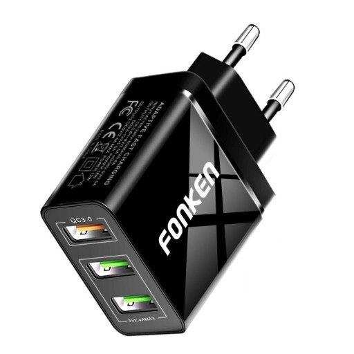 Adaptador de CA de 3 puertos USB de carga rápida K772
