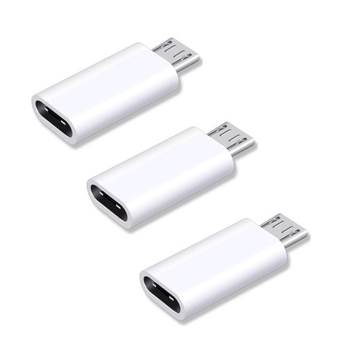 Adaptador Micro USB para USB-C 3 pcs Reduções para carregar o telefone com cabo USB-C Conector Micro USB macho Tomada USB-C fêmea Pequenas