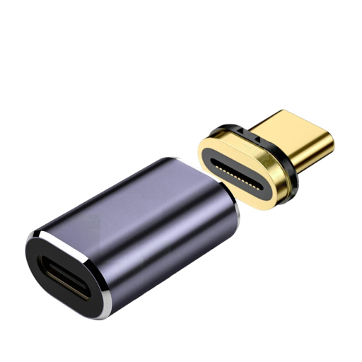 Adaptador USB C magnético de carregamento rápido 100W 20V 5A USB 4.0 40Gbps transferência de dados 8K@60Hz compatível com dispositivos de sincronização