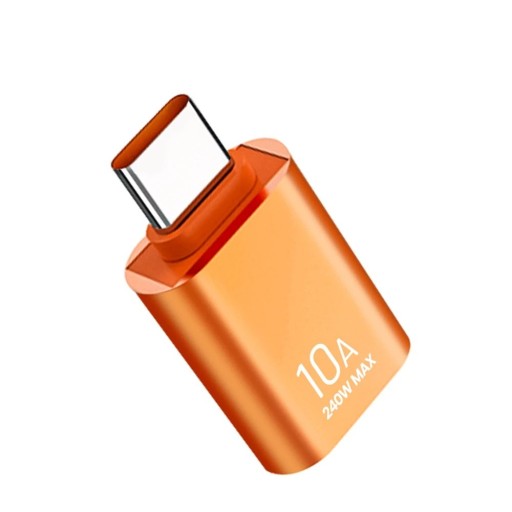 Adaptador USB para USB C 10A conversor metálico com suporte para carregamento e transmissão de áudio