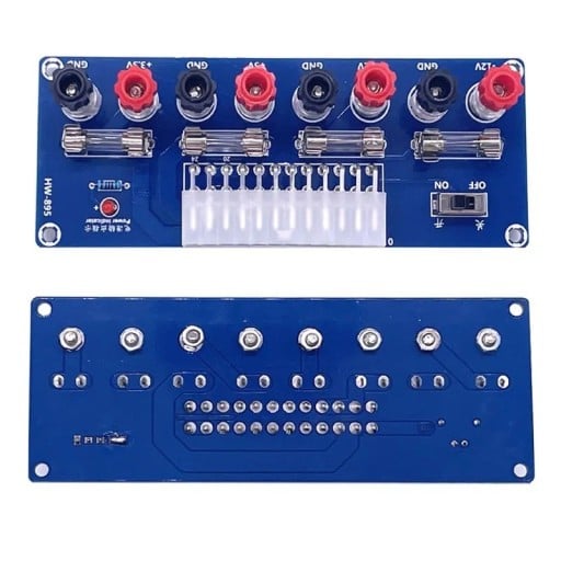 Adaptateur d'alimentation ATX XH-M229 avec carte de bus 24 broches et bornier de sortie Module d'alimentation pour châssis de bureau PC 3,3V 5V 12V
