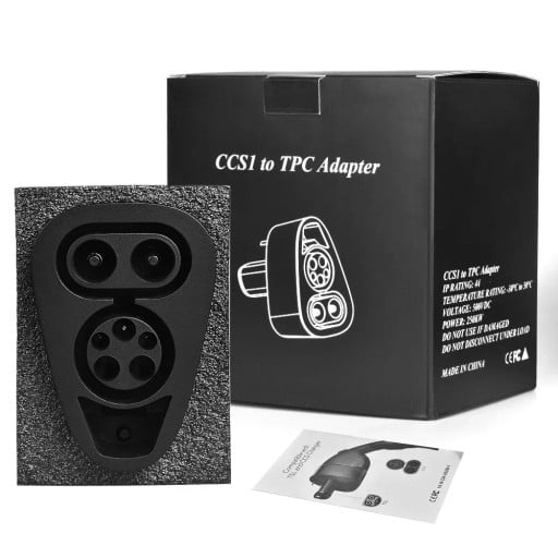 Adaptateur de recharge DC CCS1 pour Tesla 250 kW 250A en alliage de titane et de cuivre polyoxyméthylène pour Model 3 X Y S recharge rapide