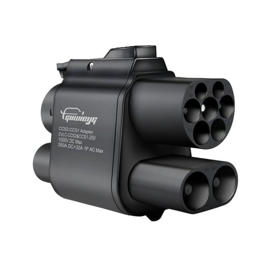 Adaptateur GUWIEYG CCS2 vers CCS1 350A 350kW 1000V DC+AC Adaptateur de recharge rapide pour véhicules électriques Convertisseur de station de charge