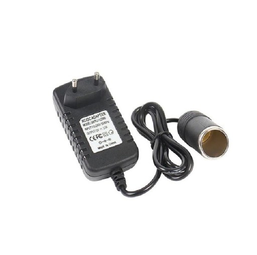 Adaptateur secteur 220 V vers prise allume-cigare 12 V pour alimenter des accessoires de voiture en dehors de la voiture Source avec câble et prise