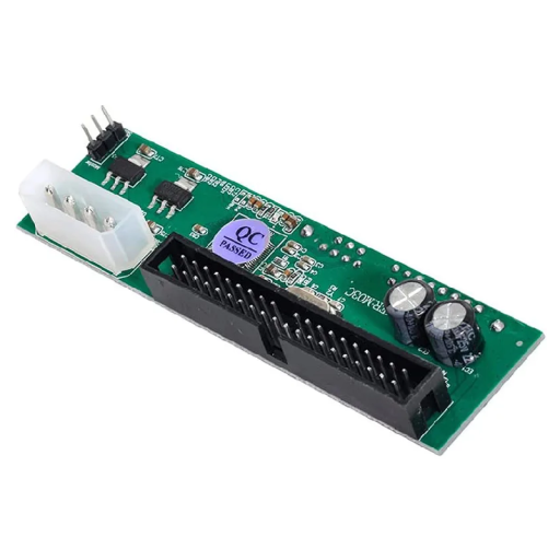 Adaptér 2,5" SATA samice na 3,5" IDE samec 40pin s napájecím konektorem 4pin Kompatibilní s Windows a Linux 9,8 x 2,8 cm