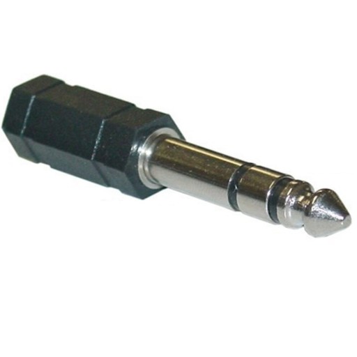 Adapter 3,5 mm jack til 6,5 mm jack F/M