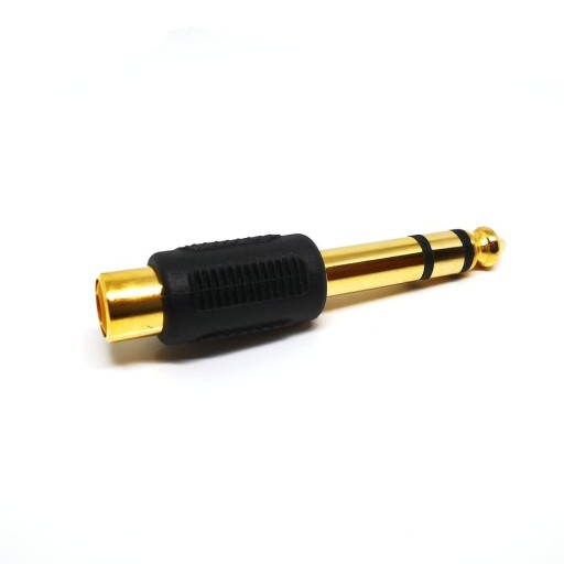 Adapter 3 polet 6,35 mm stik til RCA M/F