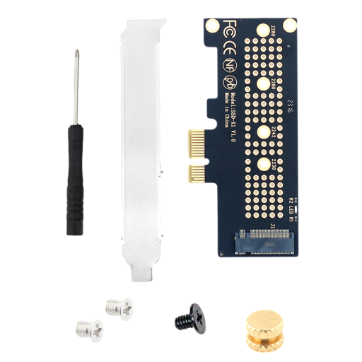 Adapter FENVI M.2 NVME till PCIe 4.0 X1 X4 X8 X16 med aluminiumkylare SSD 12 x 9,4 x 3,5 cm Snabb installation Utvidgning av disk