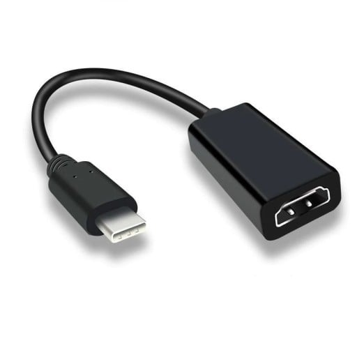 Adapter USB-C Stecker auf HDMI Buchse für den Anschluss an einen Monitor oder Fernseher Auflösung bis zu Full HD 1080p Länge 20 cm Schwarzes Design