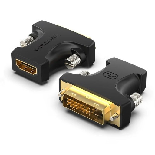 Adaptor DVI 24+1 mascul la HDMI mamă Convertor de semnal video bidirecțional Conector Full HD 1080p pentru monitor TV proiector computer laptop