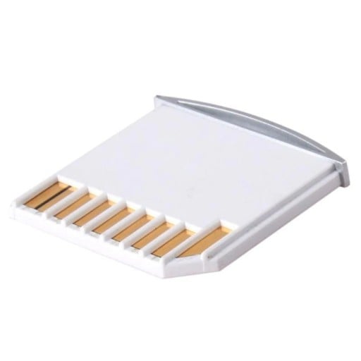 Adaptor microSD la SD pentru MacBook Air și MacBook Pro, inclusiv Retina Reducere scurtă pentru carduri de memorie microSD în slotul SD Plastic alb