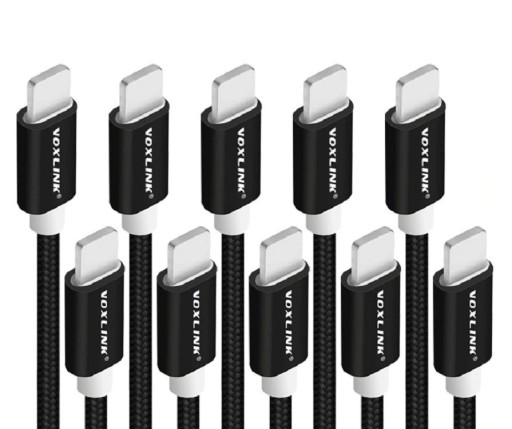 Adatkábel Apple Lightning-hoz 10 db USB-hez