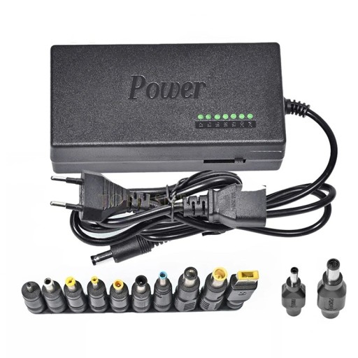 Adattatore di alimentazione universale 96W per notebook 12V–24V DC cavo EU 7 tensioni di uscita 12V 15V 16V 18V 19V 20V 24V Fonte di energia multifunzionale