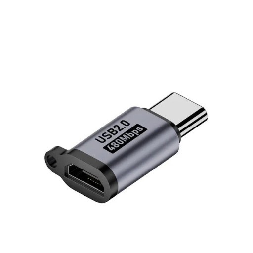 Adattatore Micro USB a USB-C Convertitore per dispositivi più recenti Trasferimento dati fino a 480 Mbps Sincronizzazione dati e ricarica
